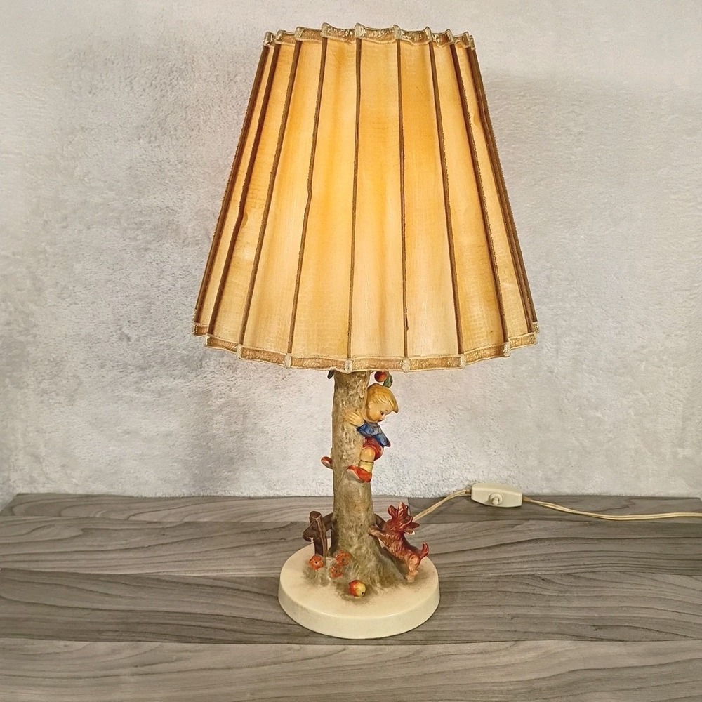 Vintage Table Lamp Culprits 18" Hummel Boy & Dog‎ Goebel 44A